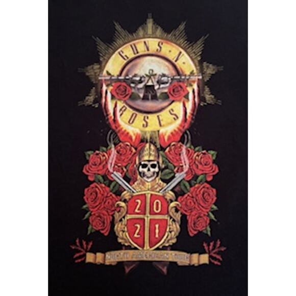 Modern Guns N' Roses 2021 T-Shirt Black Graphics Tour Cities Multi Unisex 3XL - Picture 2 of 4